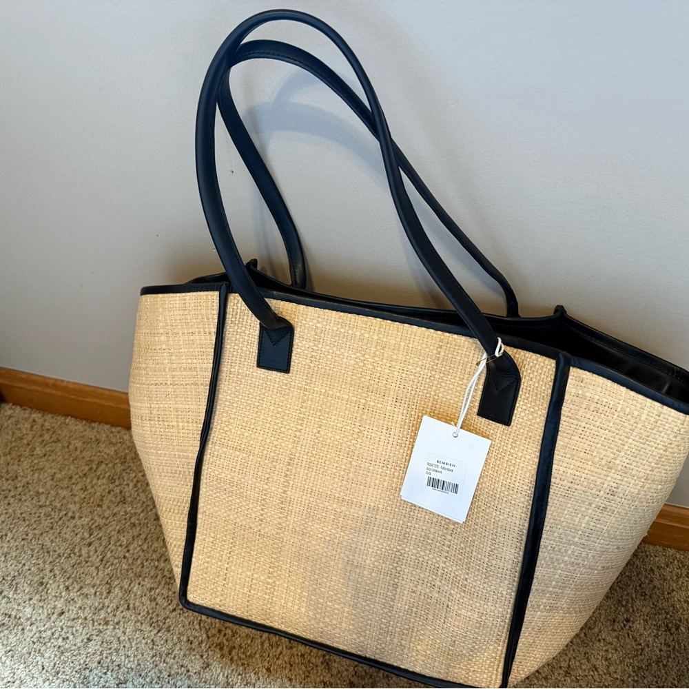 Bembien Rosa Tote - Tan and Black Women's Tote Bag - Picture 5 of 6